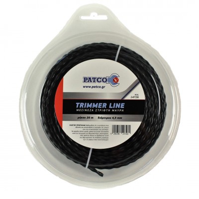 ΜΕΣΙΝΕΖΑ ΣΤΡΙΦΤΗ ΜΑΥΡΗ D 4,3mm x 20m PATCO ΜΕΣΙΝΕΖΑ ΣΤΡΙΦΤΗ ΜΑΥΡΗ D 4,3mm x 20m PATCO